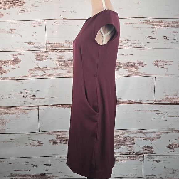 M.M. LaFleur Nisa Dress Maroon Sheath Size 8 - Picture 2 of 7